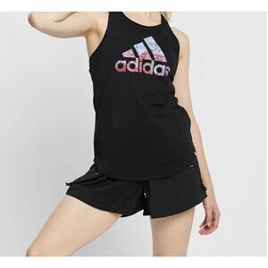 adidas woman's Snowcone Inspired Graphic tank top Navy M